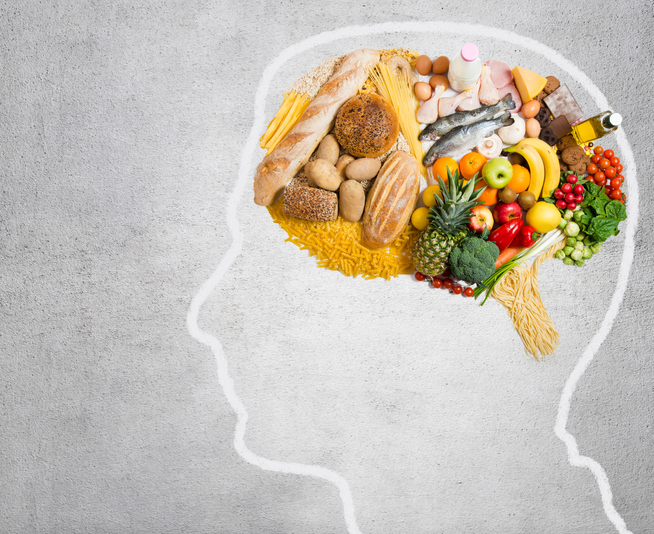 hersenen gemaakt van voeding en koolhydraten