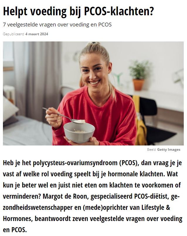 Dietist in het nieuws: Margot de Roon